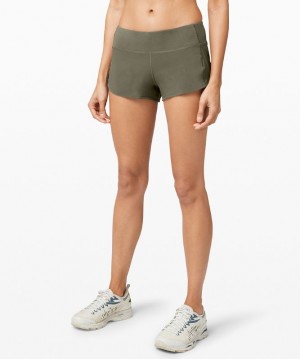 Short Lululemon Speed Up Low-Rise Lined Short 2.5" Mujer Grises Verde Oliva | 13628-SYEZ