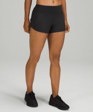 Short Lululemon Speed Up MR Short 4" Lined Mujer Negros | 02649-JGOU