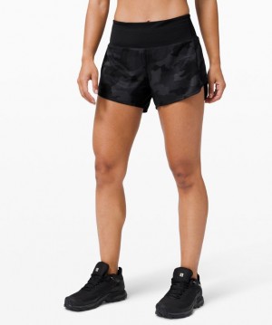 Short Lululemon Speed Up MR Short 4" Lined Mujer Camuflados Negros Multicolor Negros | 49027-KPGA