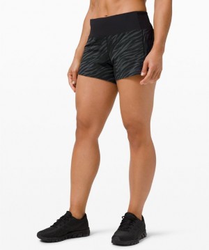 Short Lululemon Speed Up MR Short 4" Lined Mujer Camuflados Negros Multicolor Negros | 37209-LAXR