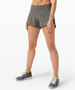 Short Lululemon Speed Up MR Short 4" Lined Mujer Grises Verde Oliva | 42073-NMVT