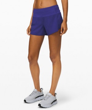 Short Lululemon Speed Up MR Short 4" Lined Mujer Larkspur | 62749-EKQI