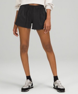 Short Lululemon Stroll at Sundown Mid-Rise Short 3" Ventlight Mesh Mujer Negros | 98627-ZRCK