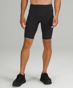 Short Lululemon Surge Warm Half Tight 10" Hombre Negros | 93408-MIPR