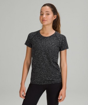 Short Lululemon Swiftly Tech Short Sleeve 2.0 Mujer Negros Blancos | 85261-XMAL