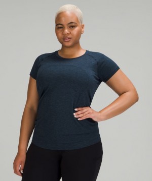 Short Lululemon Swiftly Tech Short Sleeve 2.0 Mujer Azules Azul Marino | 93012-QEAF