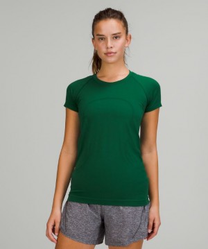 Short Lululemon Swiftly Tech Short Sleeve 2.0 Mujer Verdes Verdes | 71240-MTCA