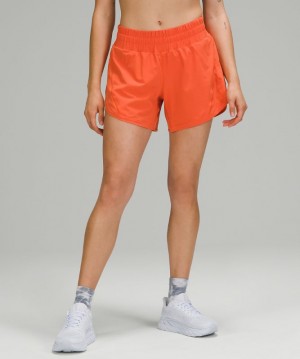 Short Lululemon Track That Mid-Rise Short 5" Lined Mujer Coral | 98145-COLY