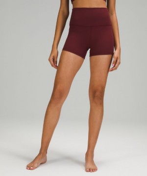 Short Lululemon lululemon Align™ High-Rise Short 4" Mujer Rojos Vino | 62798-HWON