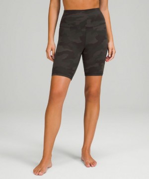 Short Lululemon lululemon Align™ High-Rise Short 8" Mujer Camuflados Verde Oliva Oscuro Multicolor | 89712-AMQX