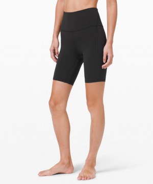 Short Lululemon lululemon Align™ High-Rise Short 8" Pockets Mujer Negros | 46920-VMNH