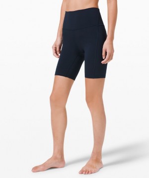 Short Lululemon lululemon Align™ High-Rise Short 8" Pockets Mujer Azul Marino | 67820-QSER