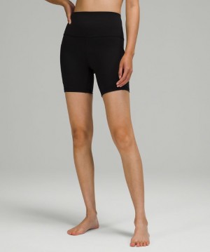 Short Lululemon lululemon Align™ High-Rise Short with Pockets 6" Mujer Negros | 53986-RJSG