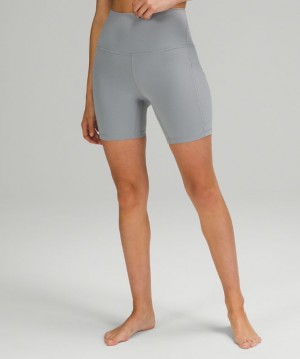 Short Lululemon lululemon Align™ High-Rise Short with Pockets 6" Mujer Grises | 53407-LWCD