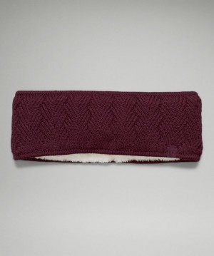 Sombreros Lululemon Chevron Knit Ear Warmer Accessories Cassis | 93756-IWUQ