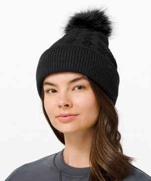 Sombreros Lululemon Chevron Knit Pom Beanie Accessories Negros | 59783-INXW