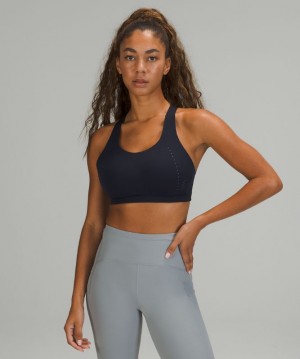 Sports Bras Lululemon AirSupport Bra High Support, C–DDD Cups Mujer Azul Marino Azules | 74608-AOCQ