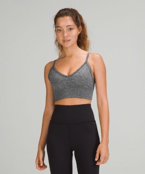 Sports Bras Lululemon Ebb to Street Bra C/D Mujer Negros Blancos | 74190-WKZN