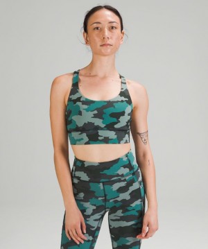 Sports Bras Lululemon Energy Bra Long Line Mujer Camuflados Turquesa Multicolor | 47589-AXWL