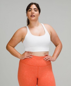 Sports Bras Lululemon Energy Bra Long Line Mujer Blancos | 75912-CXOD