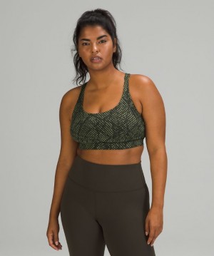 Sports Bras Lululemon Energy Bra Medium Support, B–D Cups Mujer Verdes | 09436-WRYQ