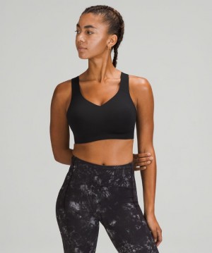 Sports Bras Lululemon Enlite Bra Weave Mujer Negros | 92365-QKEL