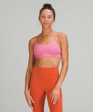 Sports Bras Lululemon Flow Y Nulu Bra Light Support, A–C Cups Mujer Rosas | 61705-PGBX