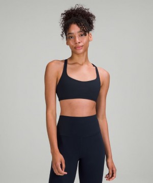 Sports Bras Lululemon Free to Be Bra - Wild Light Support, A/B Cup Mujer Azul Marino Rosas | 45760-MHIU