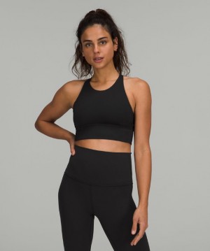 Sports Bras Lululemon Free to Be High-Neck Long-Line Bra - Wild Light Support, A/B Cups Online Only Mujer Negros | 32648-NAIU