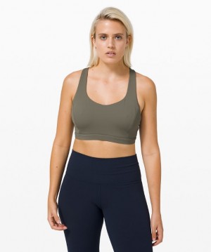 Sports Bras Lululemon Free to Be Serene Bra Light Support, C/D Cup Mujer Grises Verde Oliva | 81265-KZRC