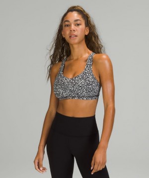 Sports Bras Lululemon Free to Be Serene Bra Light Support, C/D Cup Mujer Blancos Negros Blancos | 79316-PODI