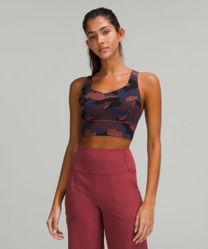 Sports Bras Lululemon Free to Be Serene Bra Longline Online Only Light Support, C/D Cup Mujer Camuflados Rojos Multicolor | 84021-QPAE