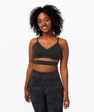 Sports Bras Lululemon Happy Warrior Bra Mujer Negros | 82301-ICNM