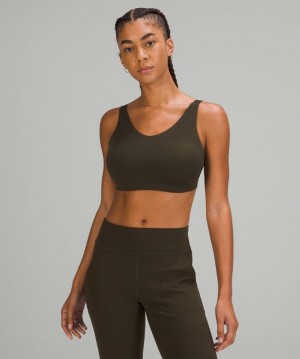 Sports Bras Lululemon In Alignment Bra D-G Mujer Verde Oliva Oscuro | 10576-WNVC