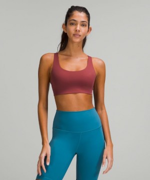 Sports Bras Lululemon In Alignment Straight-Strap Bra A/B Mujer Mulled Wine | 06418-THZP