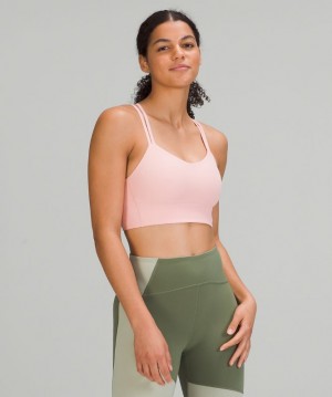 Sports Bras Lululemon Like a Cloud Ribbed Longline Bra Light Support, B/C Cup Mujer Rosas | 53482-PGFT