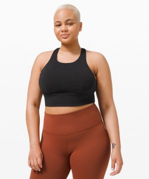 Sports Bras Lululemon Wunder Train Long-Line Bra Mujer Negros | 37425-BNFK