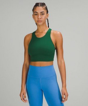 Sports Bras Lululemon Wunder Train Long-Line Bra Mujer Verdes | 82563-IBRO