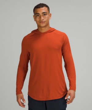 Sudadera con Capucha Lululemon Drysense Hombre Rojos Oscuro | 13504-VDBC