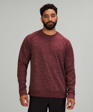 Sudadera con Capucha Lululemon Engineered Warmth Long Sleeve Crew Hombre Rosas Grises Marrom Negros | 72905-BGOJ