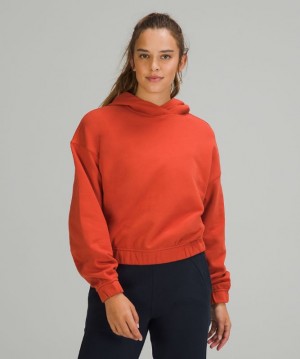 Sudadera con Capucha Lululemon Relaxed Cropped Mujer Naranjas | 78961-VFMC