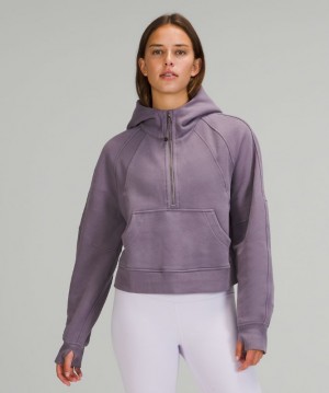 Sudadera con Capucha Lululemon Scuba Oversized 1/2 Zip Mujer Lavanda | 37562-PETV