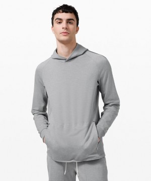 Sudadera con Capucha Lululemon Textured Tech Hombre Blancos Grises | 19860-QKNC