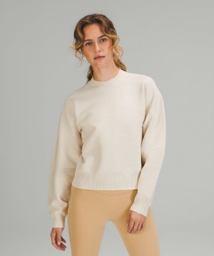 Sudaderas Lululemon AllAround Crewneck Sweater Mujer Blancos | 47039-KLIC