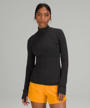 Sudaderas Lululemon It's Rulu Run 1/2 Zip Mujer Negros | 38650-JVUK