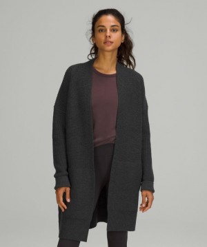 Sudaderas Lululemon Merino Wool Cardigan Online Only Mujer Negros | 08426-ZYUR