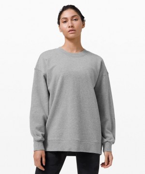 Sudaderas Lululemon Perfectly Oversized Crew Mujer Grises | 32069-CRGL