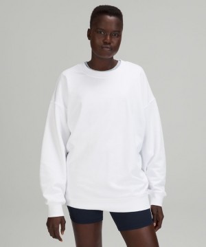 Sudaderas Lululemon Perfectly Oversized Crew Mujer Blancos | 24076-RJTG