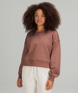 Sudaderas Lululemon Perfectly Oversized Cropped Crew Softstreme Mujer Smoky Topaz | 57468-RIKG