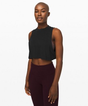 Tank Top Lululemon All Yours Crop Tank Mujer Negros | 12835-WNQR